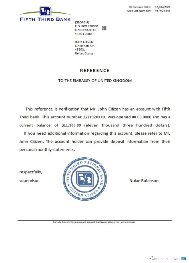 Download USA Fifth Third Bank reference Photoshop template